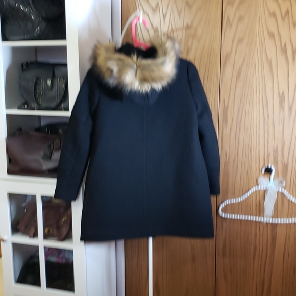 J. Crew Chateau Stadium Cloth Parka 0P Faux Fur - Picture 8 of 8